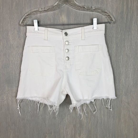Madewell Pants - Madewell High rise denim shorts 26 white